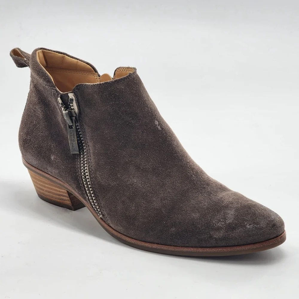 PAUL GREEN Jillian‎ Taupe Brown Suede Ankle Boots & Booties 6